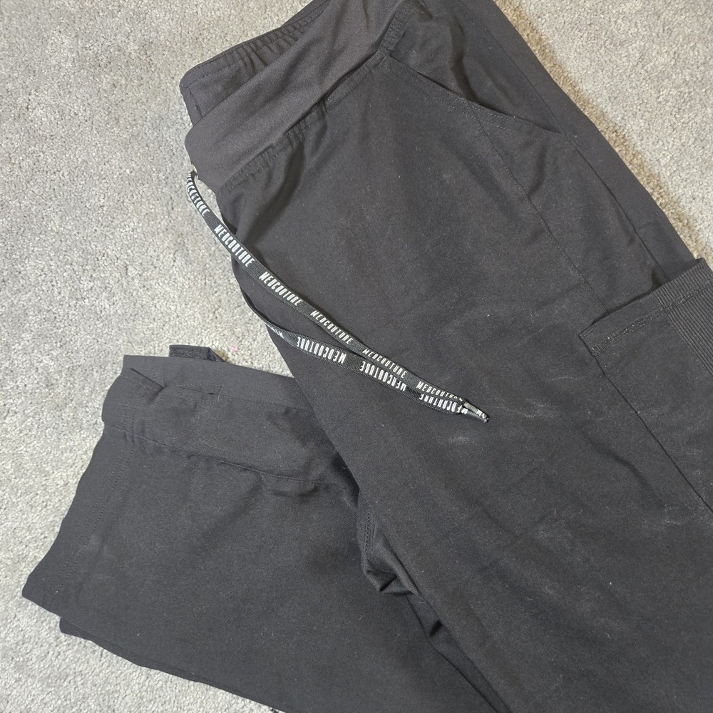 Med Couture Touch Jogger Scrub Pants Womens XL Black Cargo Pocket Medical